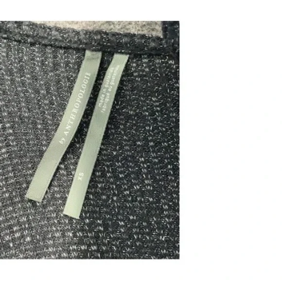 Anthropologie Cowl Back Metallic Knit Top Charcoal Grey S - Picture 4 of 9